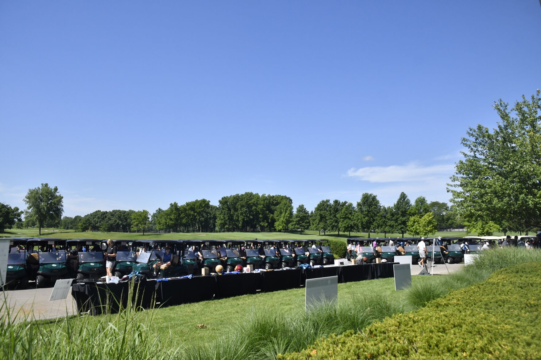 6/28/21 Inaugural Tee off for Tyler, golf carts